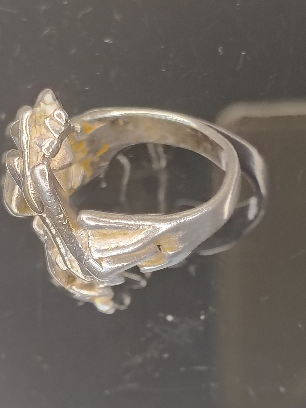 RARE Vintage N.E. From Danish Modernist Sterling Ring – 16g - Picture 9 of 16